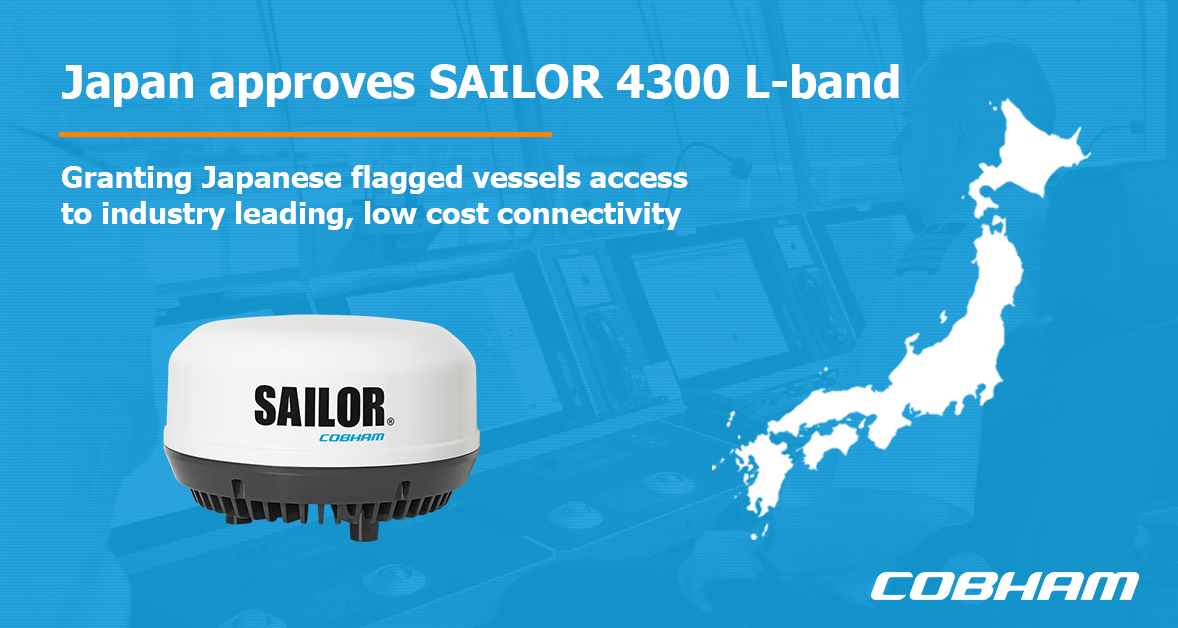 イリジウムCertusサービス対応SAILOR 4300 工事設計認証を取得